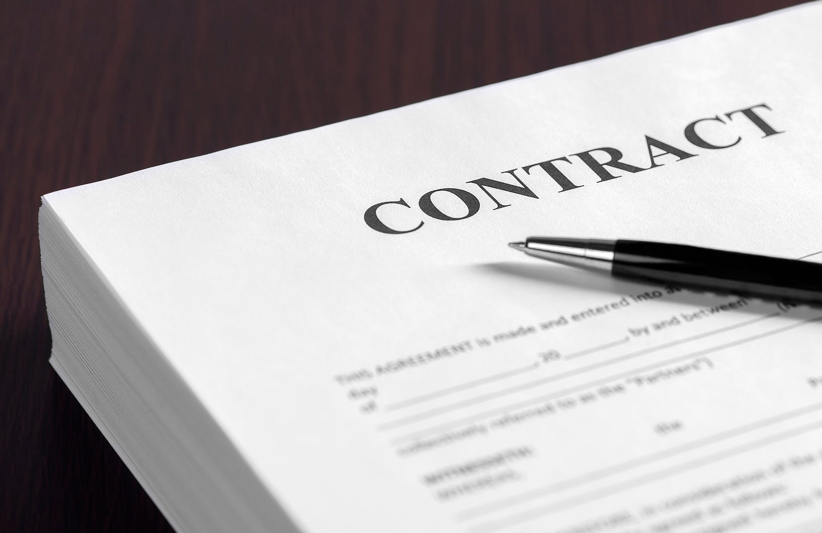 the contract on desktop