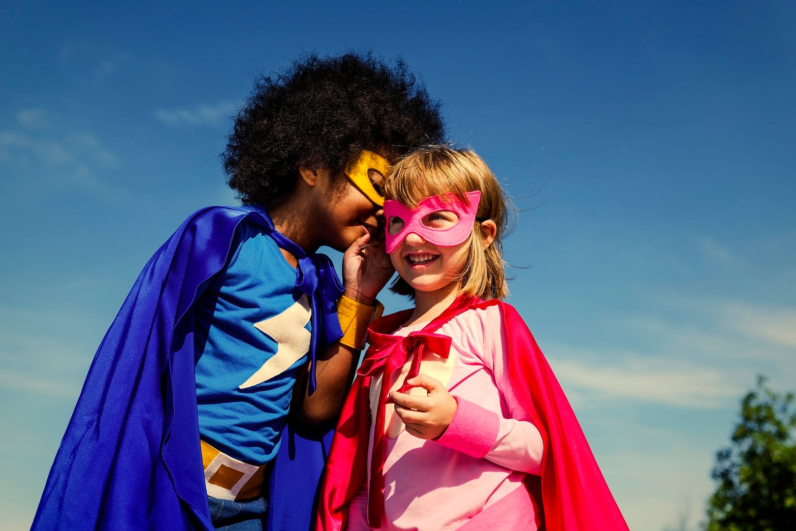 two little superheroes