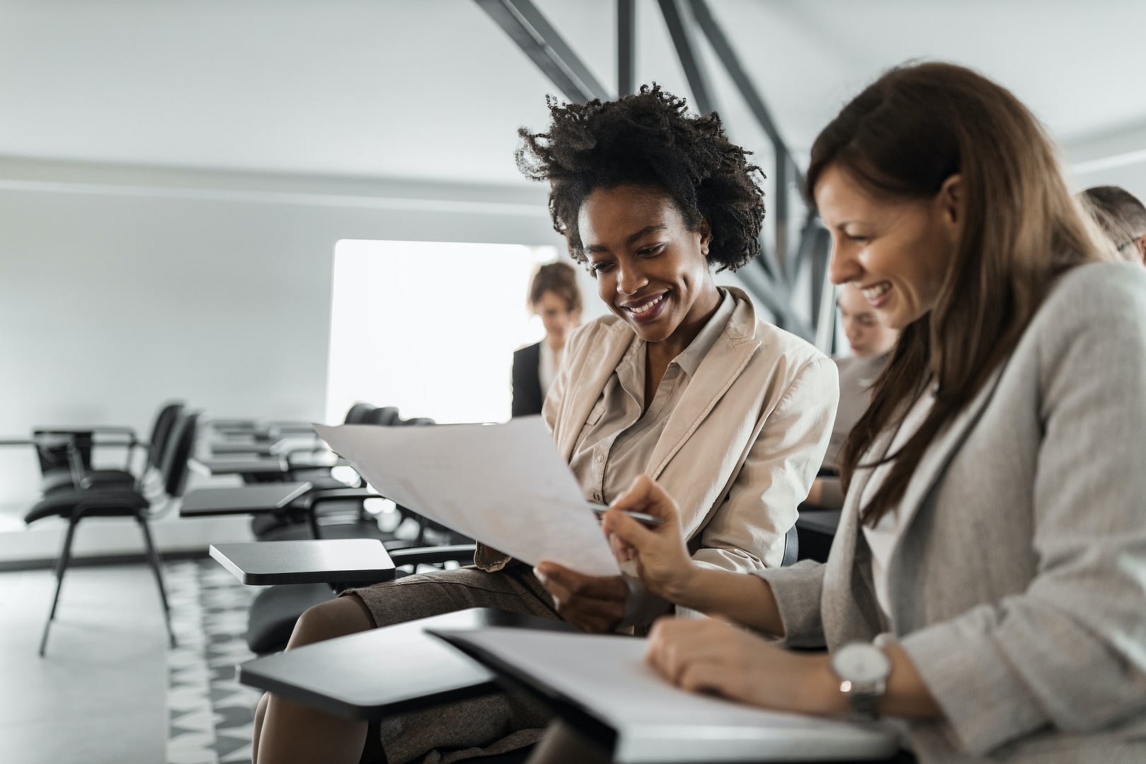 having meeting talking about new ideas