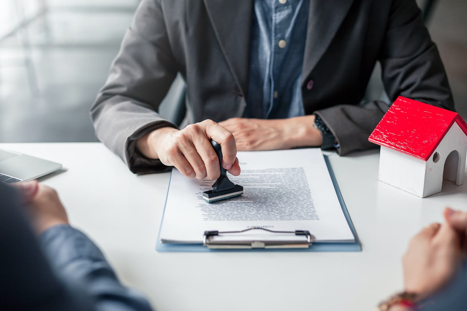 real estate agent stamp approval to buy and sell house