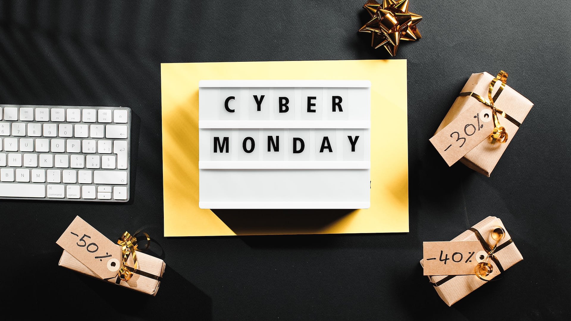 cyber monday background flat layer