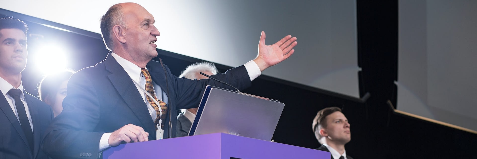 politician speaking about his campaign in parliament